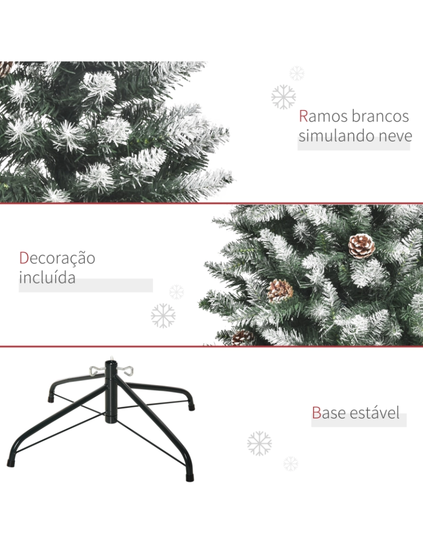 imagem de Árvore de Natal 55x55x150cm cor verde escuro 830-3707