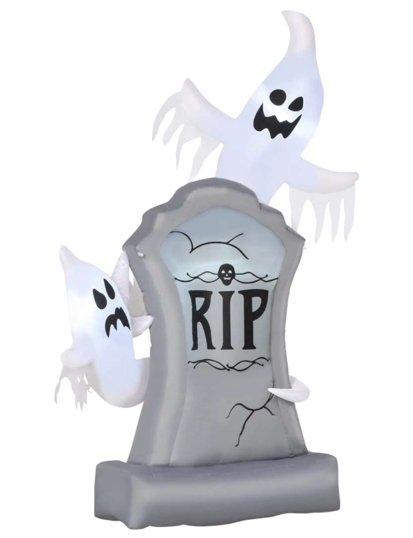 imagem de Fantasmas Infláveis de Halloween 110x38x154cm cor branco e cinza 844-398V901