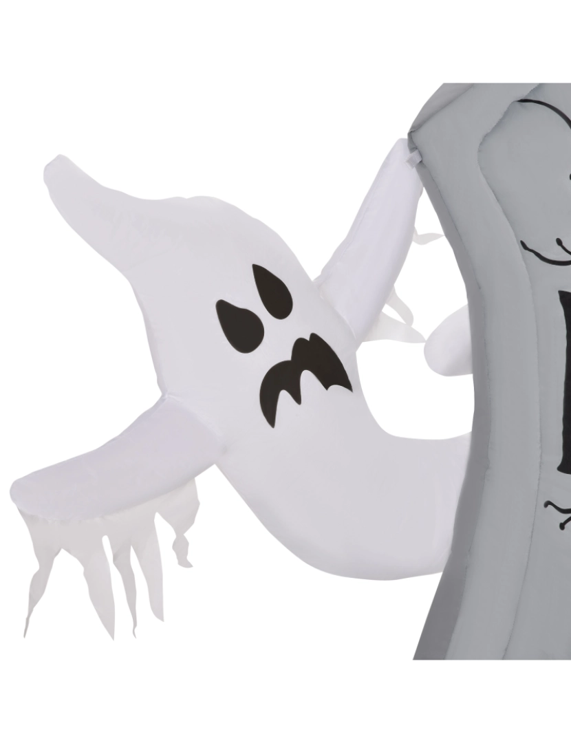 imagem de Fantasmas Infláveis de Halloween 110x38x154cm cor branco e cinza 844-398V908