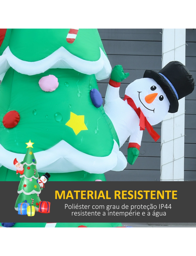 imagem de Árvore de Natal Inflável 115x105x180cm cor verde 844-378V915
