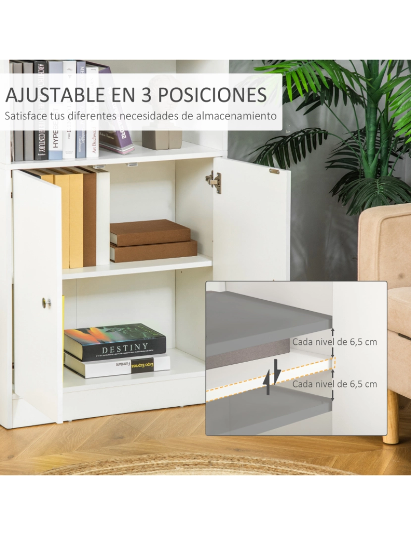 imagem de Estante 70x29.5x167cm cor branco 836-4845