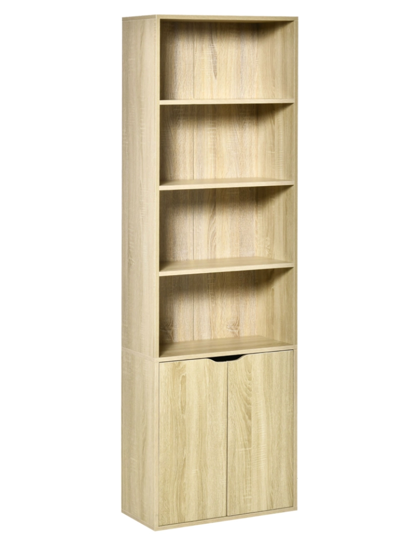 Homcom - Estante para Livros 59x29x180cm cor cor de madeira natural 836-483ND