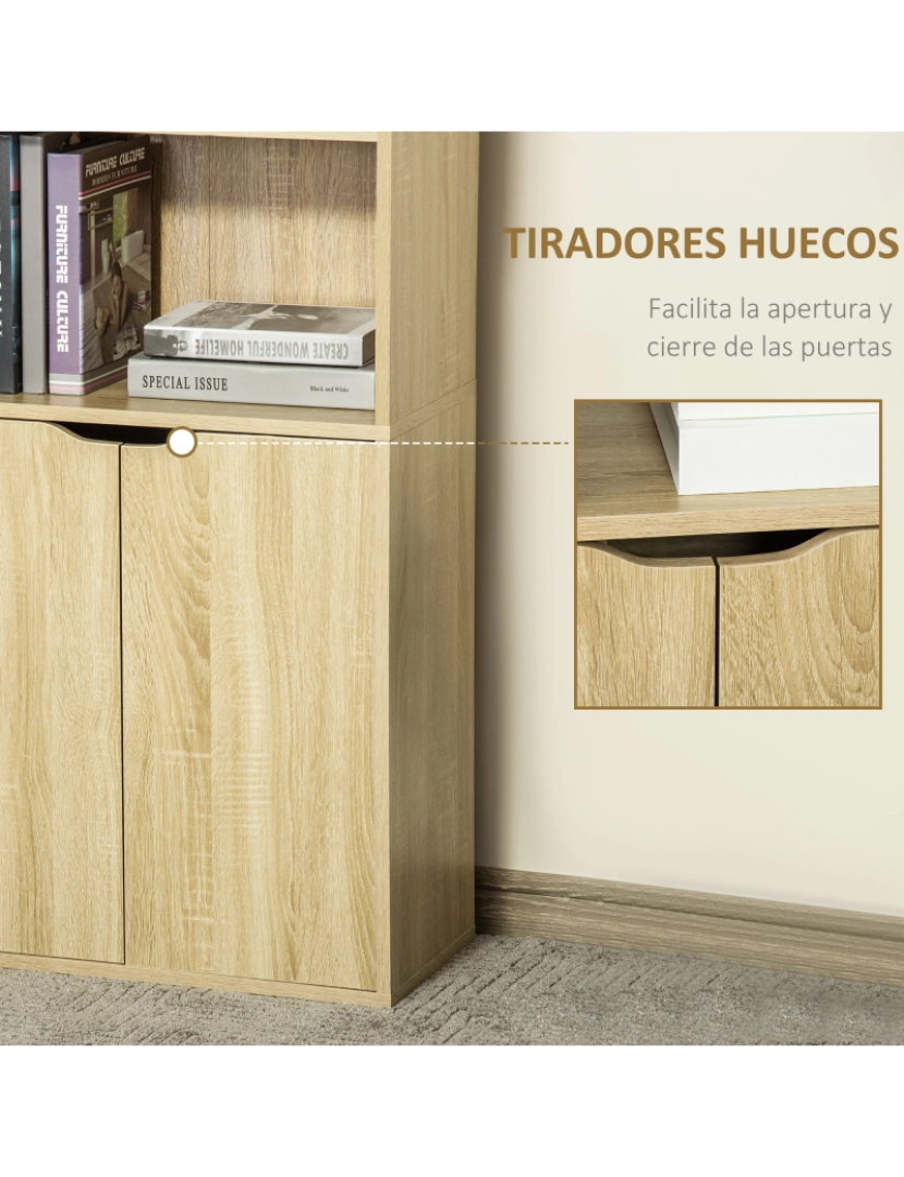 imagem de Estante para Livros 59x29x180cm cor cor de madeira natural 836-483ND6