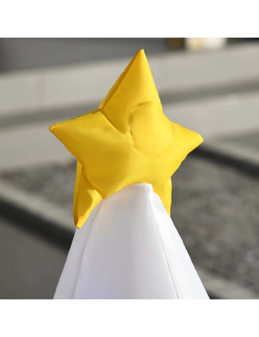imagem de HOMCOM Árvore de Natal Inflável 122cm de Altura com Luzes LED e Inflador Decoração de Natal para Interiores Exteriores 60x51x122cm Branco9