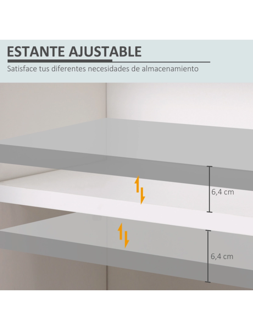 imagem de Móvel de Casa de Banho 60x30x62.5cm cor branco 834-3756