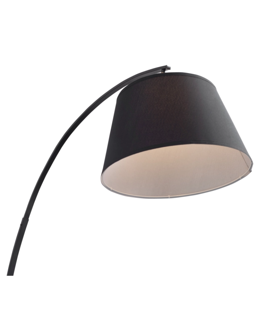 imagem de HOMCOM Candeeiro de Pé em Forma de Arco Moderno com Ecrã Suspenso de Tecido Suporte para Lâmpada E27 Máx.40W para Sala de Estar Dormitórios Estúdio 100x43x177cm Preto7