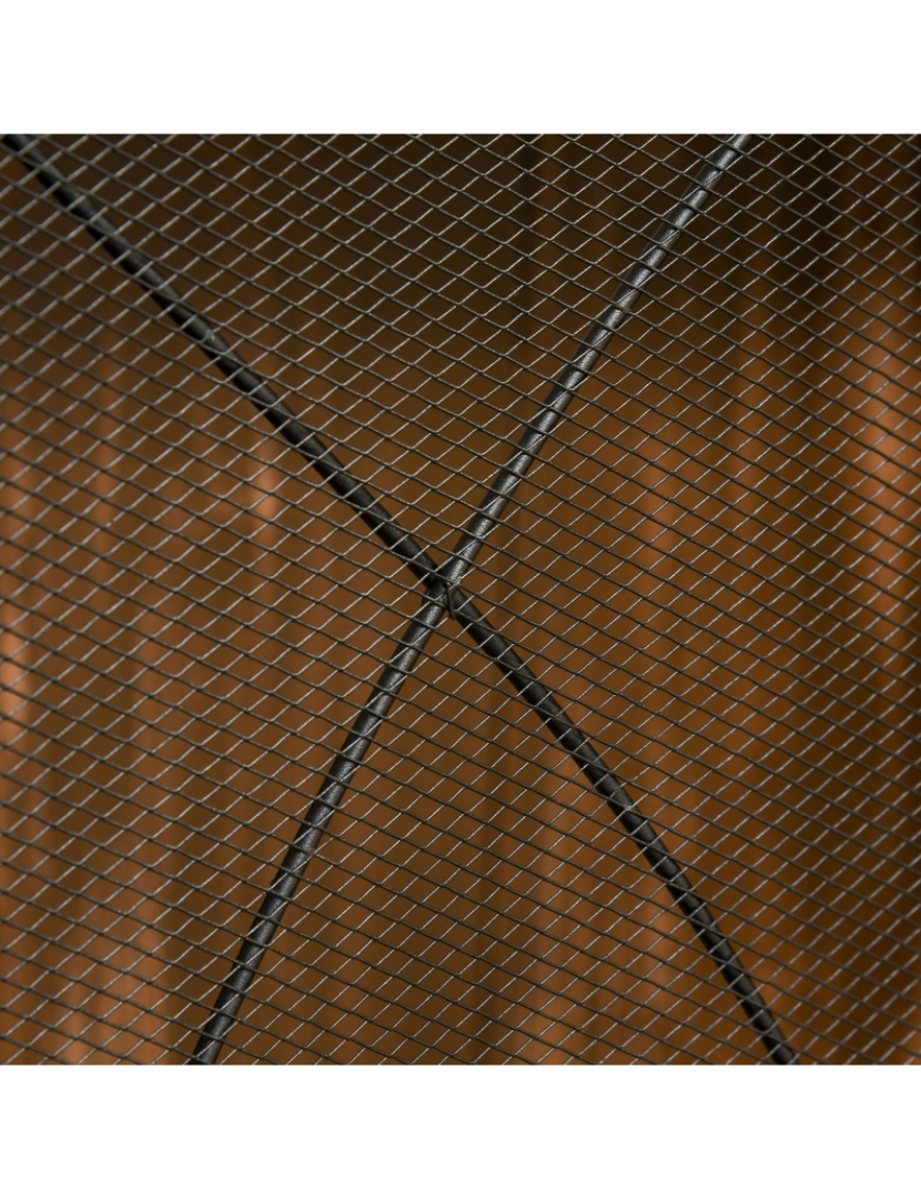 imagem de HOMCOM Frente para Lareira Dobrável Proteção para Lareira de 3 Painéis com Dobradiças e Estrutura de Metal Decorativa 126x2x76cm Preto6