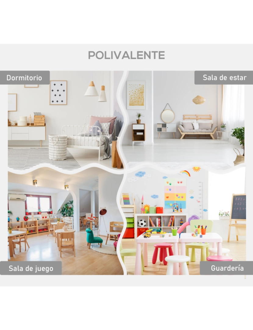 imagem de HOMCOM Conjunto de Mesa Infantil de Madeira com 2 Cadeiras 2 Gavetas de TNT de Armazenamento Mobiliário para Crianças Secretária 71x48x49cm Cadeiras 29x27x53cm Branco e Cinza6