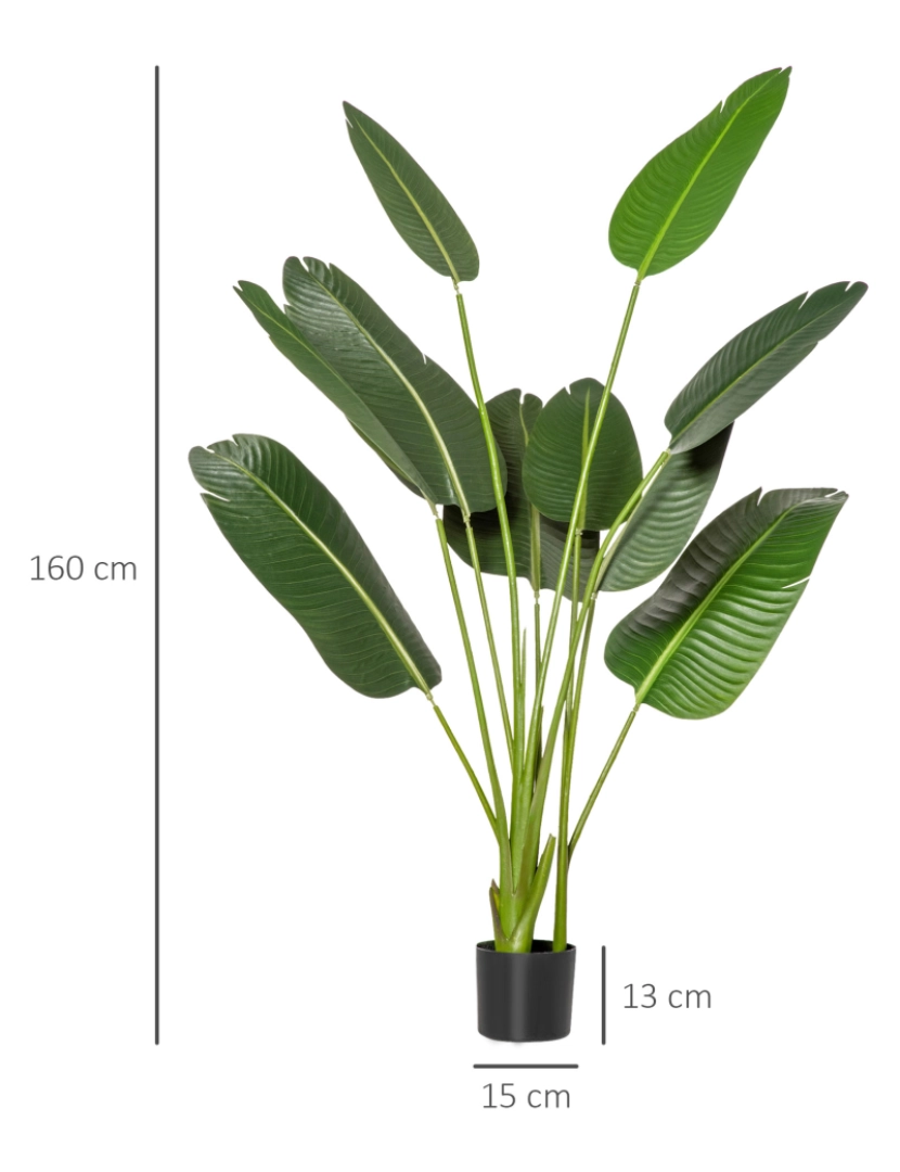 imagem de Planta Artificial Bananeira 15x15x160cm cor verde 830-4423