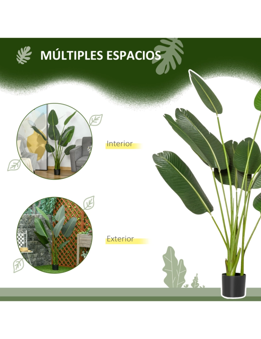 imagem de Planta Artificial Bananeira 15x15x160cm cor verde 830-4426