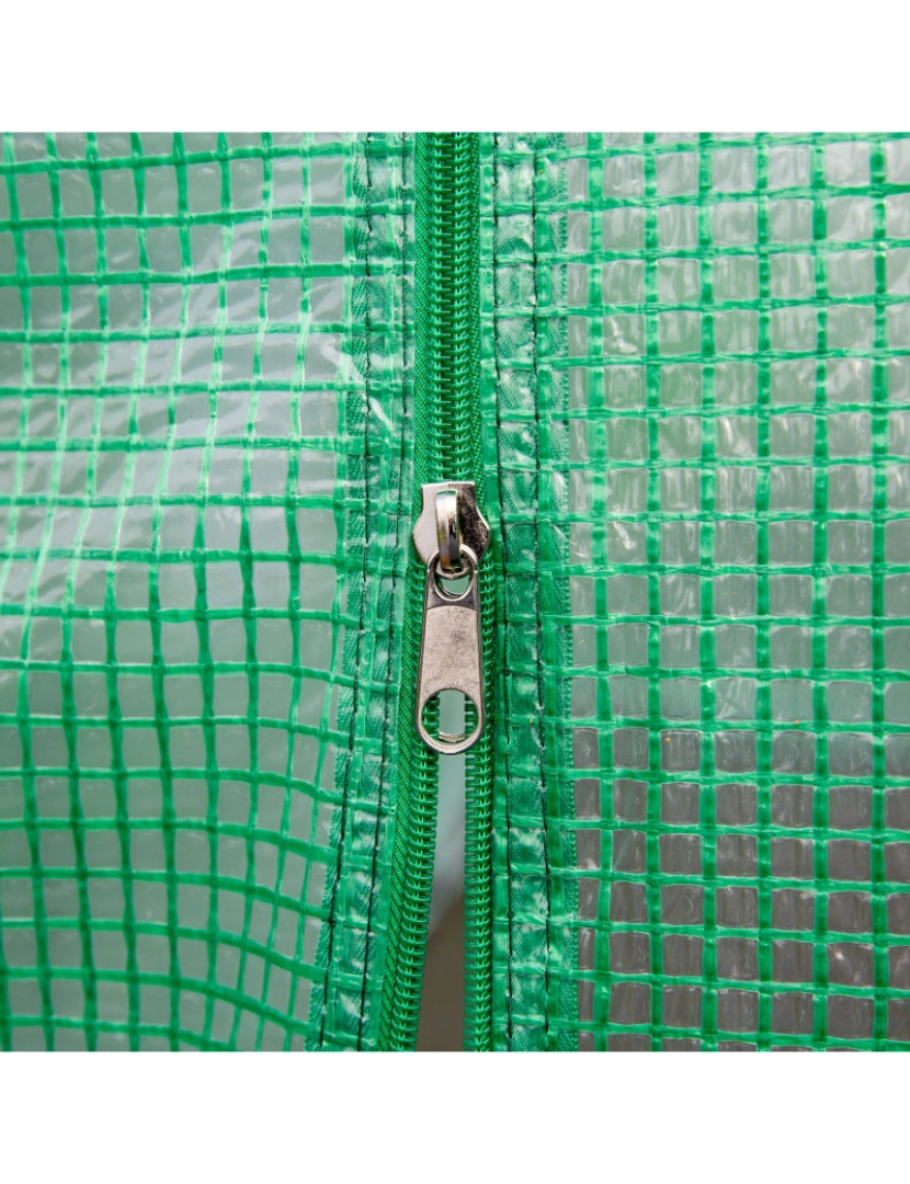 imagem de Outsunny Cobertura de Estufa tipo Túnel 247x200x200cm Cobertura de Substituição para Estufa de Polietileno com 4 Janelas e Porta Enrolável Proteção de Plantas para Jardim Verde8