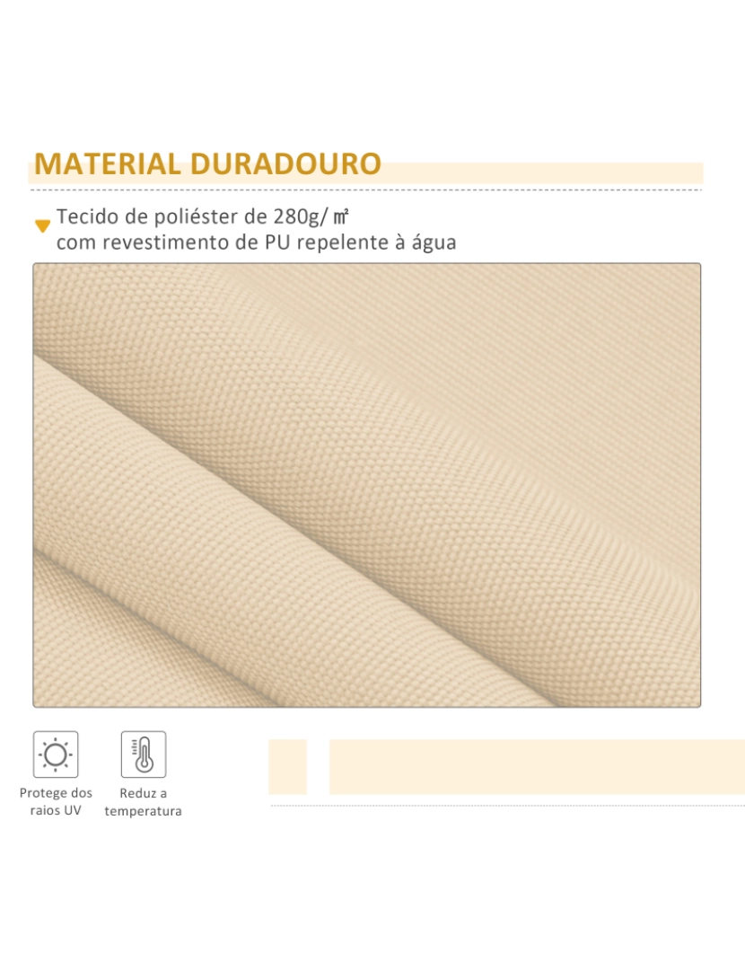 imagem de Toldo Manual Retrátil 295x245x150cm cor bege 840-150CW4