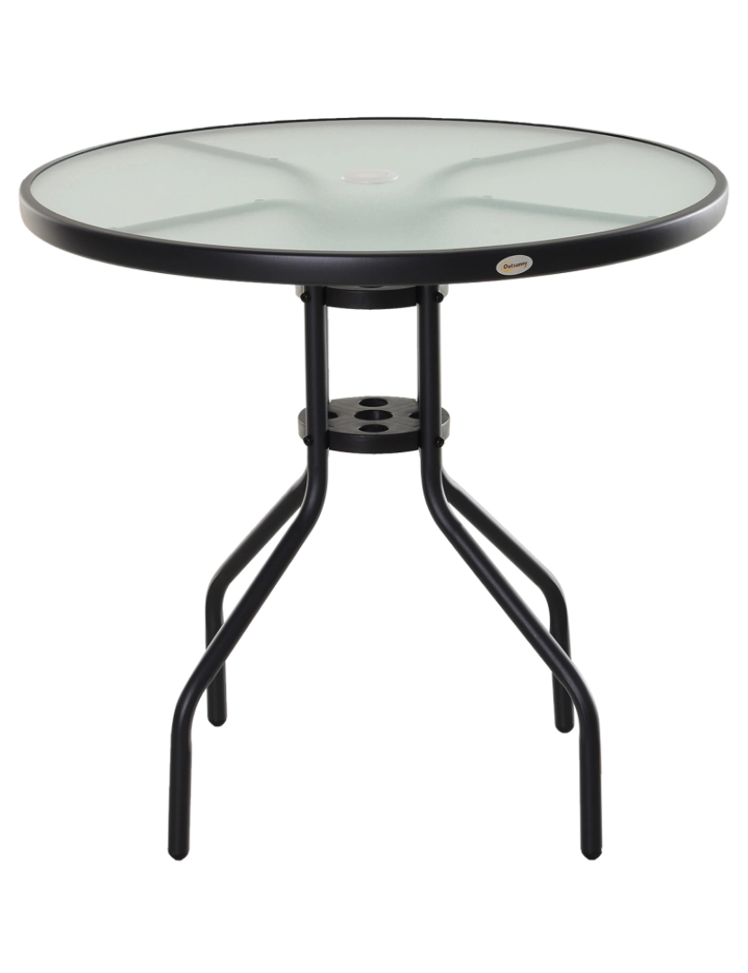 imagem de Mesa de Jardim Redonda 80x80x72cm cor preto 84B-3081