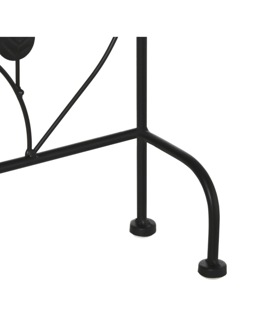 imagem de Outsunny Suporte de Metal para Plantas Suporte Dobrável para Flores com 3 Prateleiras Decoração de Interior Exterior para Jardim Terraço Balcão 74x23x62cm Preto9