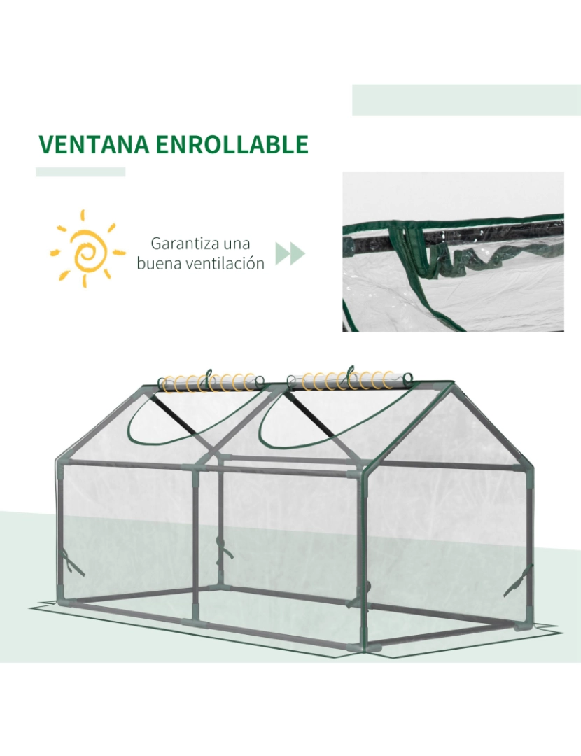 imagem de Estufa de Jardim 119x60x60cm cor transparente 845-368V045