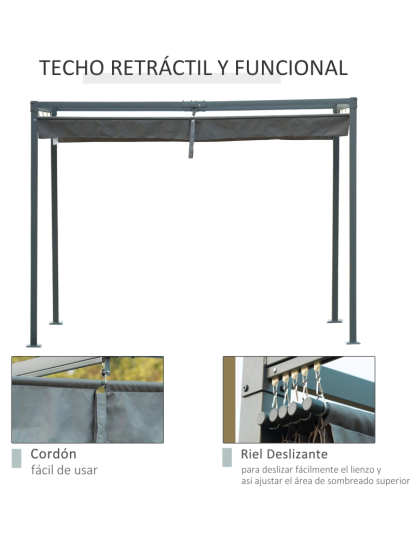 imagem de Pérgola de Jardim 298x213x222cm cor cinzento 84C-1755