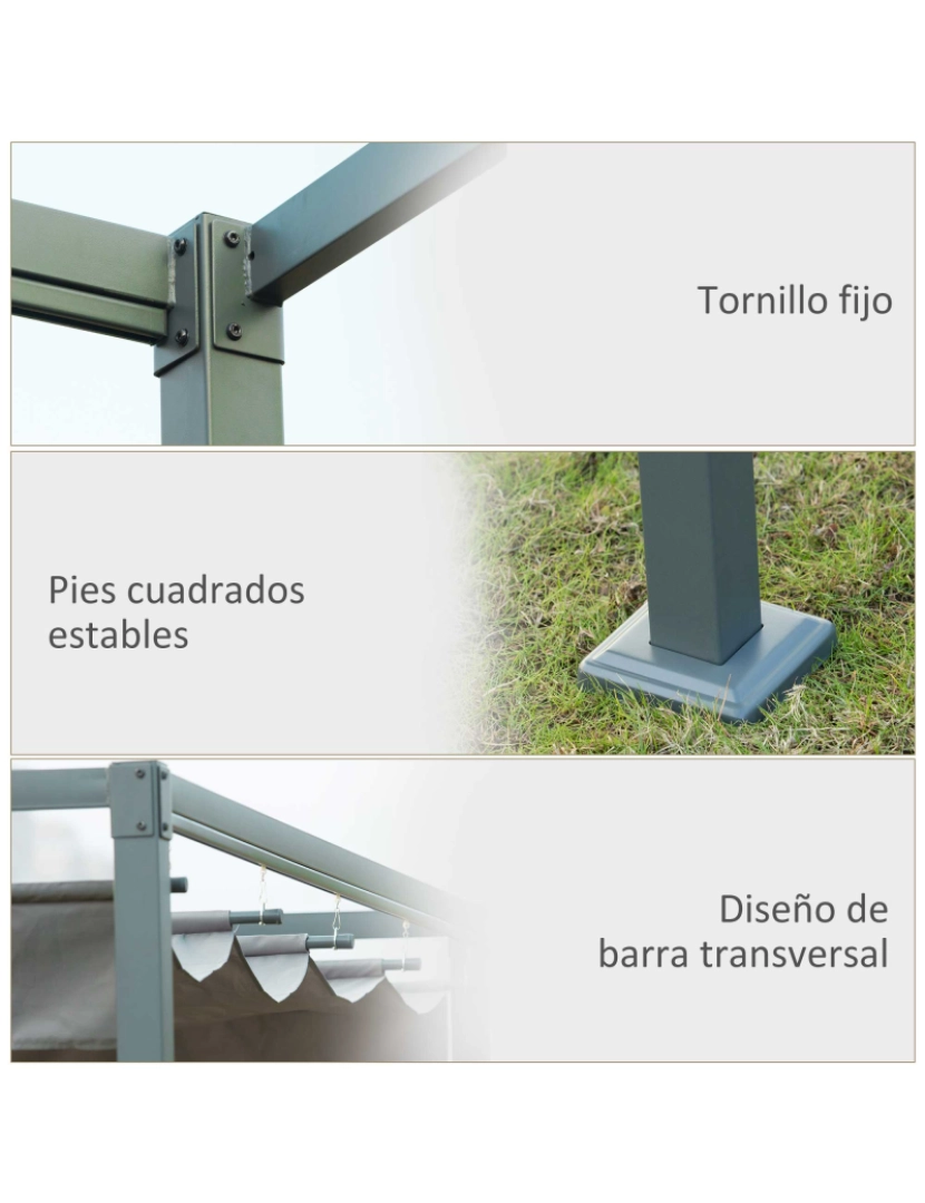 imagem de Pérgola de Jardim 298x213x222cm cor cinzento 84C-1756