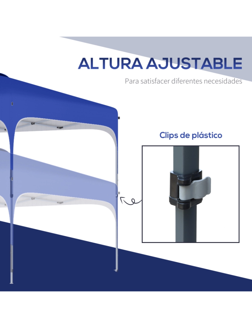 imagem de Tenda Dobrável 253x253x268cm cor azul 84C-262BU6