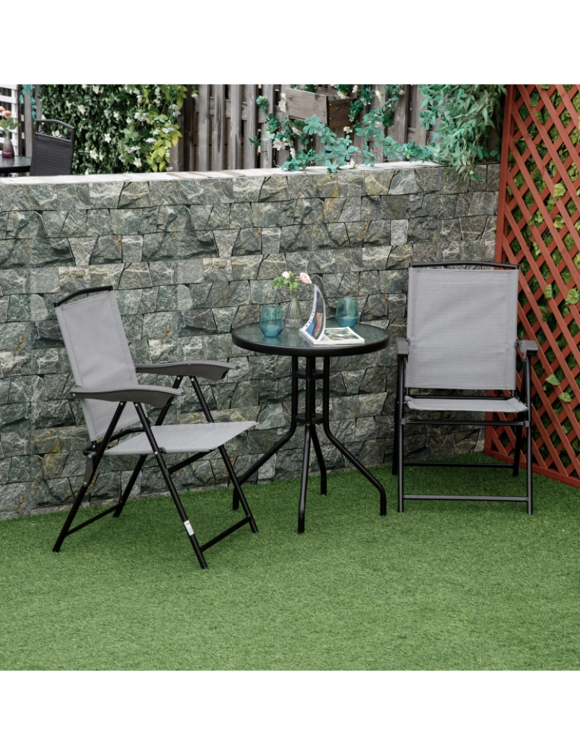 imagem de Mesa de Jardim 60x60x70cm cor preto 84B-1472