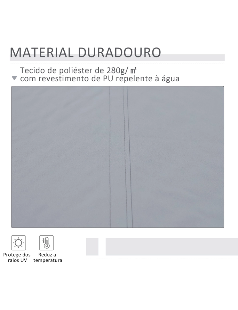 imagem de Toldo Manual Retrátil 295x245x150cm cor cinzento 840-150GY6