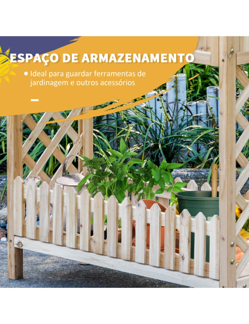 imagem de Horta Vertical 90x30x90cm cor cor de madeira natural 845-712ND5