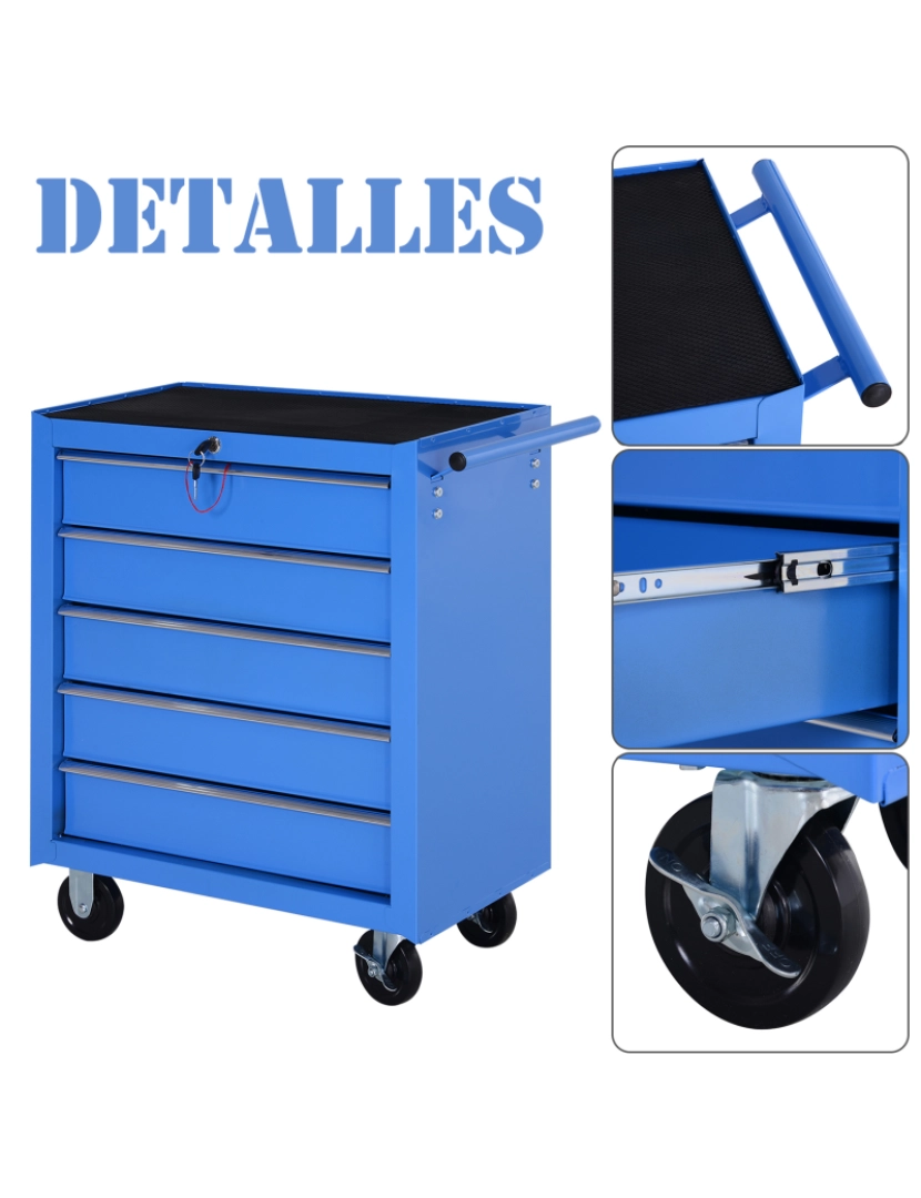 imagem de Carrinho de Ferramentas 67.5x33x77cm cor azul E2-00055