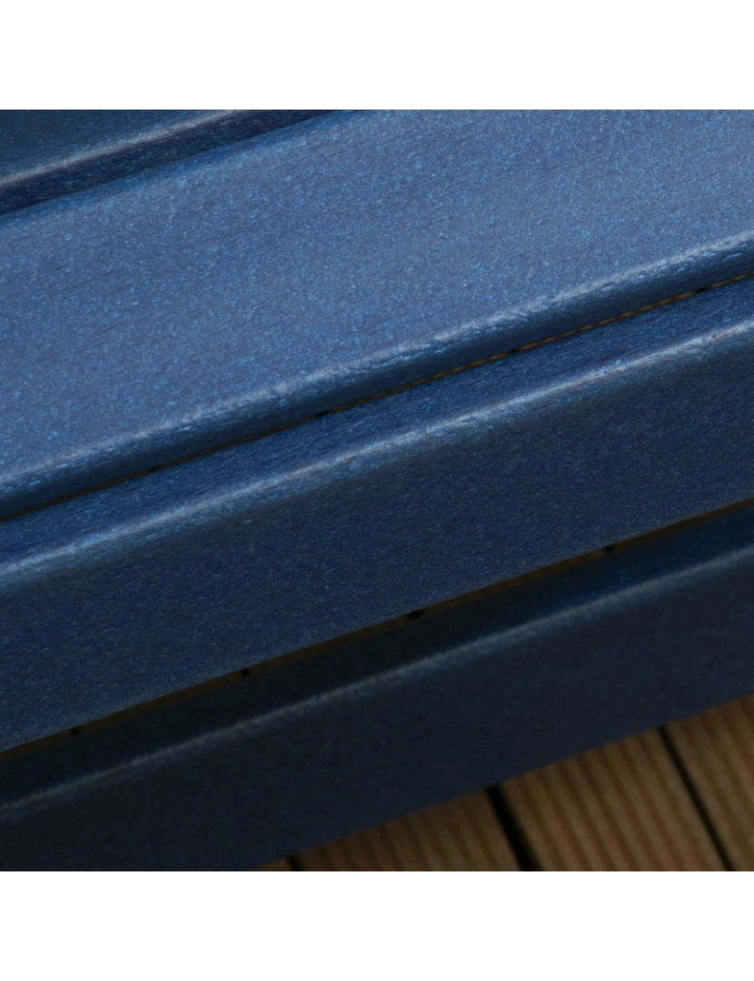 imagem grande de Outsunny Cadeira Adirondack Baloiço de Jardim Baloiço para Exterior Estilo Adirondack de HDPE para Varanda Pátio Carga Máxima 120kg 73,5x93x91,5cm Azul Escuro9