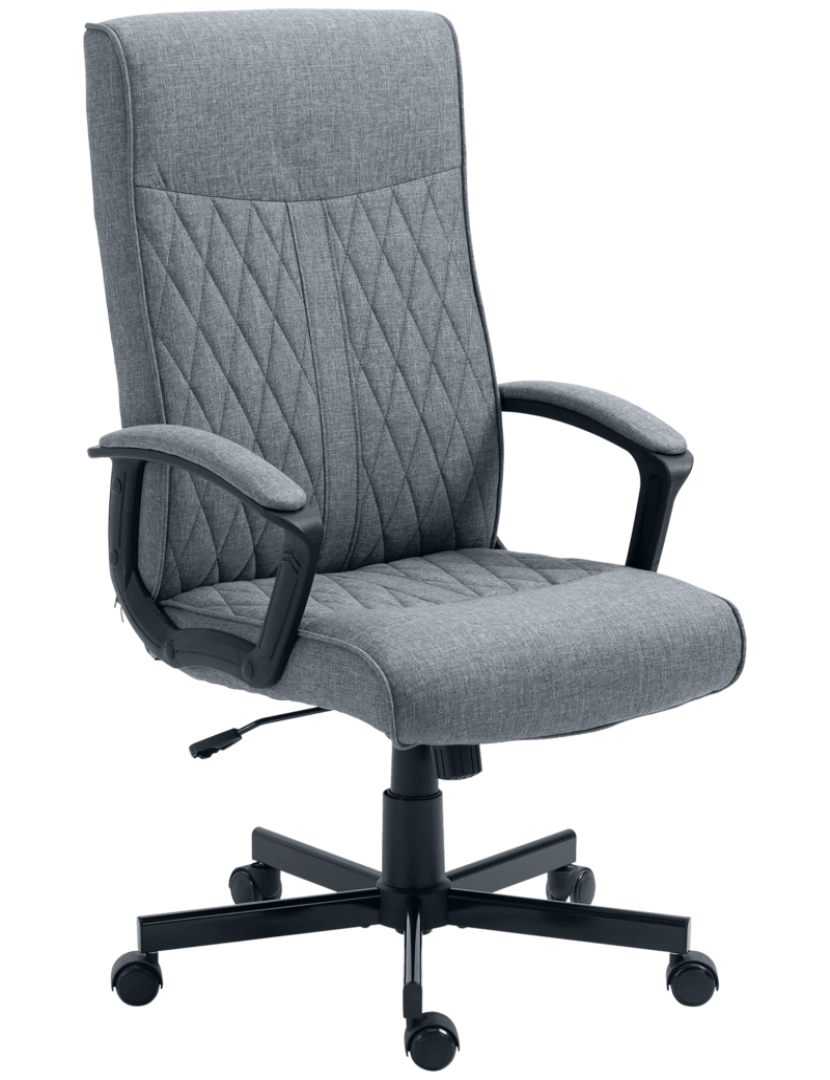 Vinsetto - Cadeira de Escritório 65x65x102-112,5cm cor cinza escuro/cinza de carvão 921-605V00CG