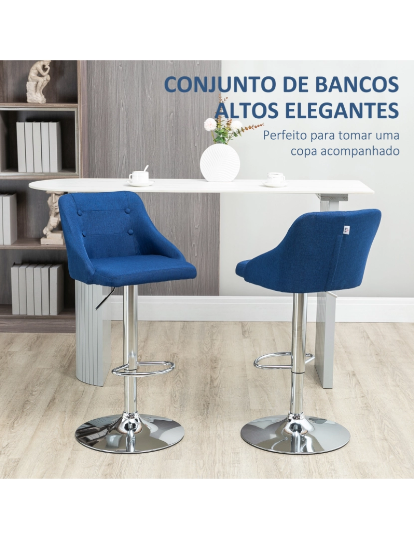 imagem de Bancos Altos 48x49x88-108cm cor azul 835-815V01DB4