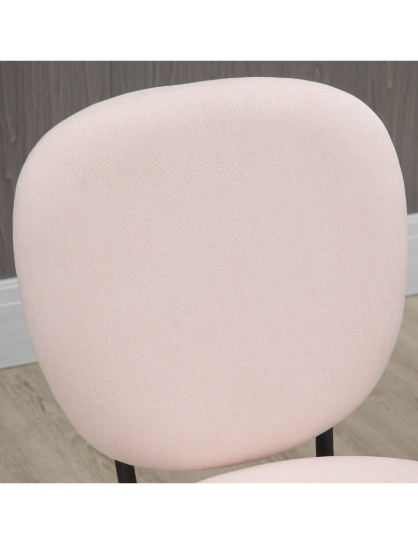imagem grande de Cadeiras de Sala de Jantar 46x59x82cm cor rosa 835-759V00PK8