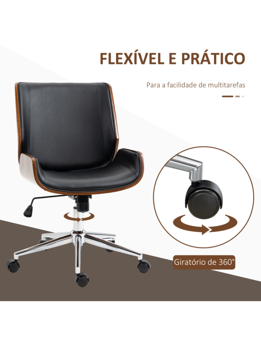 imagem de Cadeira de Escritório 51x65,5x82-92cm cor preto 921-607V00BK6