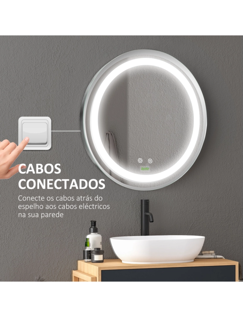 imagem de Espelho Casa de Banho Ø50x4,6cm cor prata 834-3968