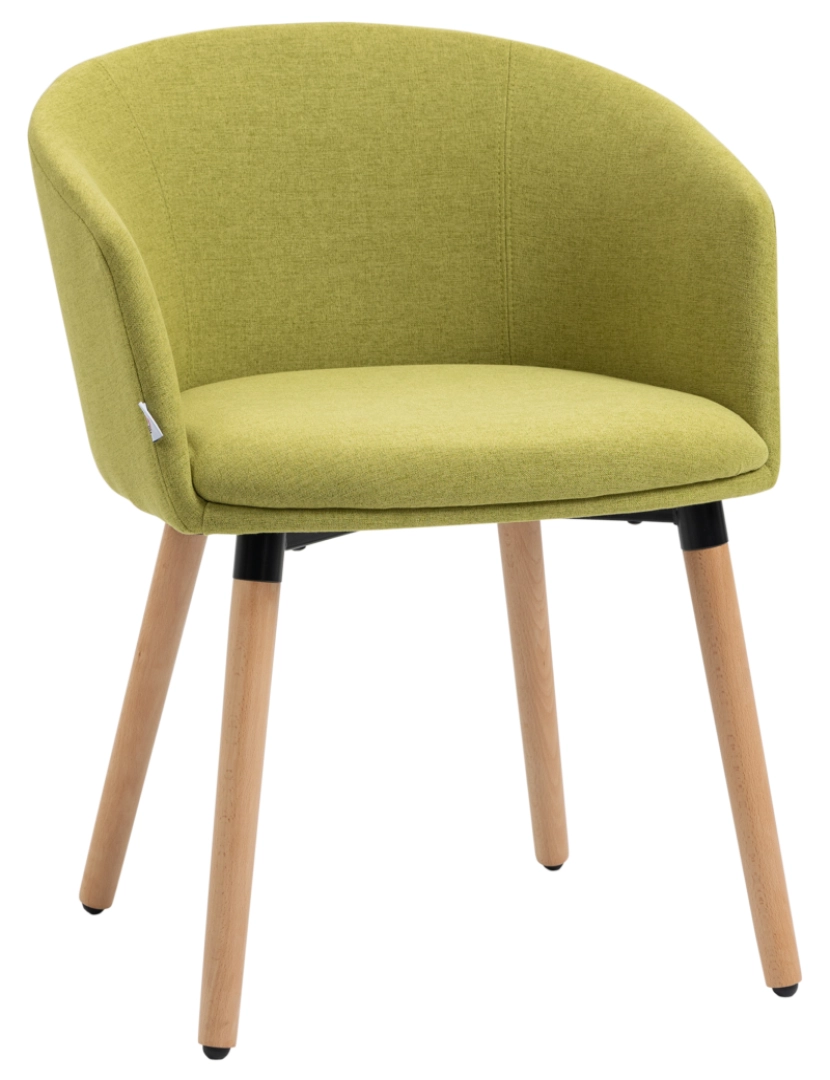 Homcom - Cadeira Sala de Jantar 57x56x72cm cor verde 839-561V00GN