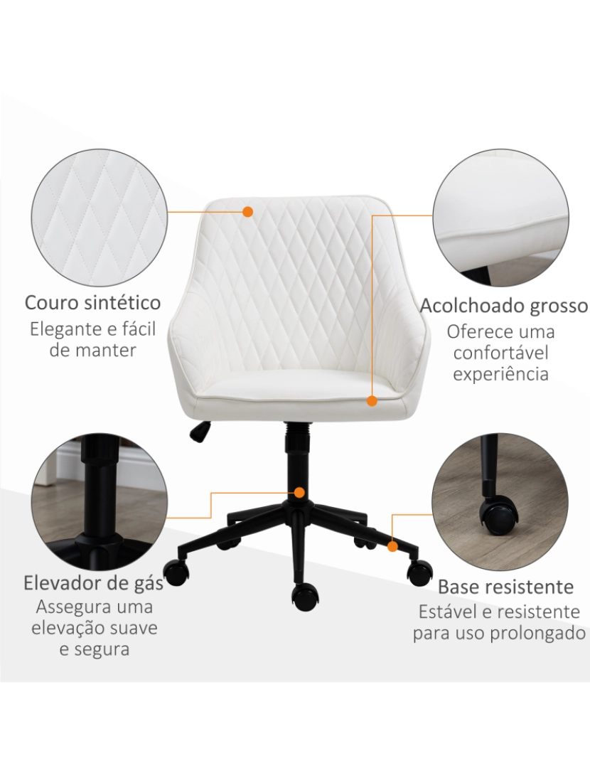 imagem de Cadeira de Escritório 59x60x100cm cor branco 921-615V00WT7