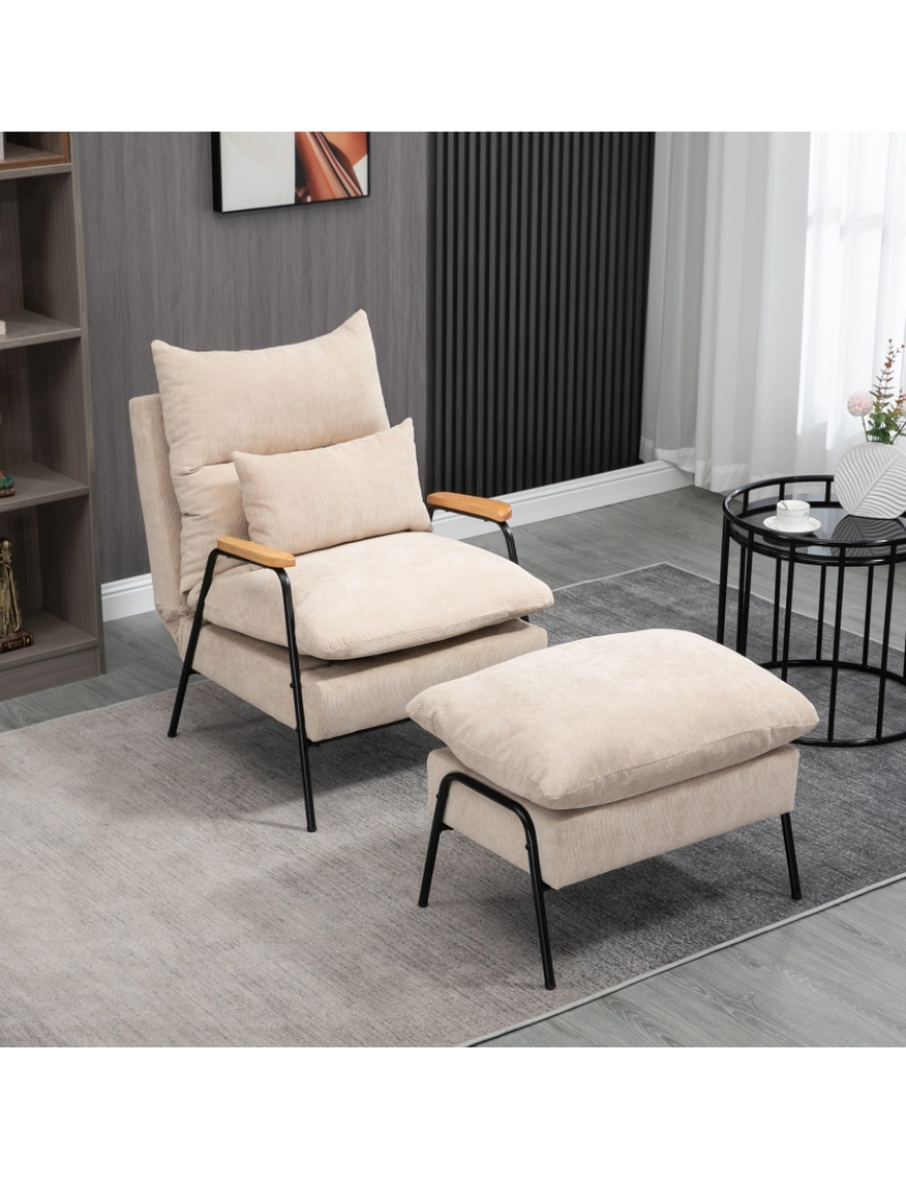 imagem de Poltrona Relax 68x91,5x88cm cor bege 839-505V00BG2