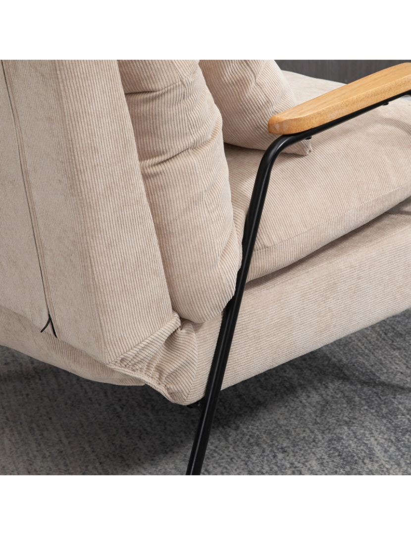 imagem de Poltrona Relax 68x91,5x88cm cor bege 839-505V00BG8