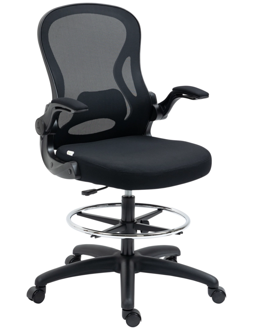 Vinsetto - Cadeira de Escritório 59x65x130cm cor preto 921-628V80BK