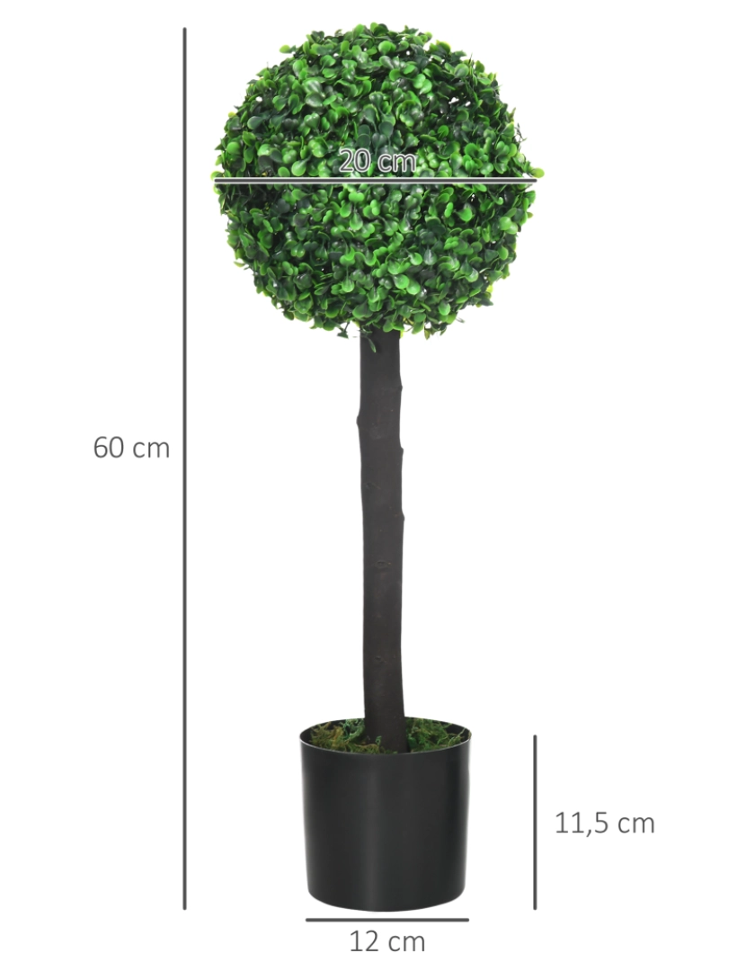 imagem de Plantas Artificiais Ø20x60cm cor verde 830-678V00GN3