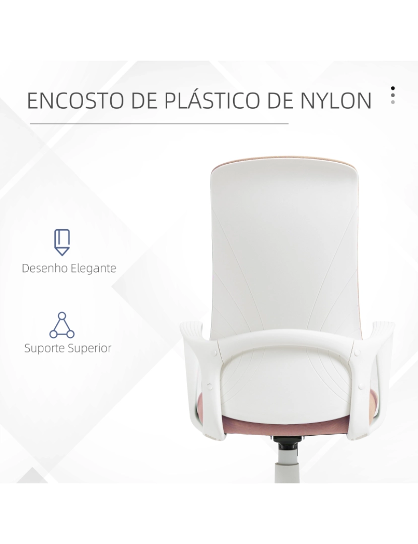 imagem de Cadeira de Escritório Ergonómica 62x56x110-119,5cm cor rosa 921-637V00PK6