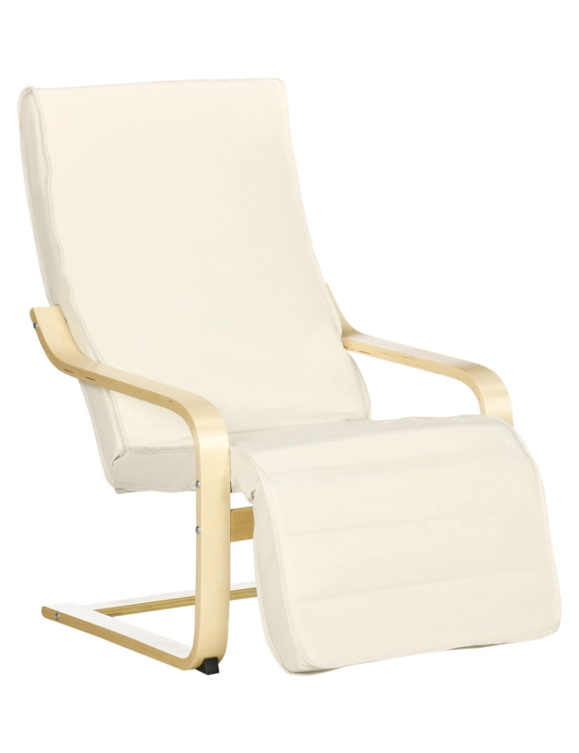 imagem de Poltrona Relax 66,5x94x100cm cor creme branco 833-132V00CW1