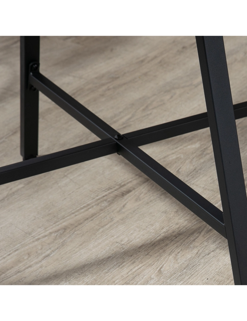 imagem de Móveis de Bar Ø90x90cm cor preto e madeira 835-865V00LR7