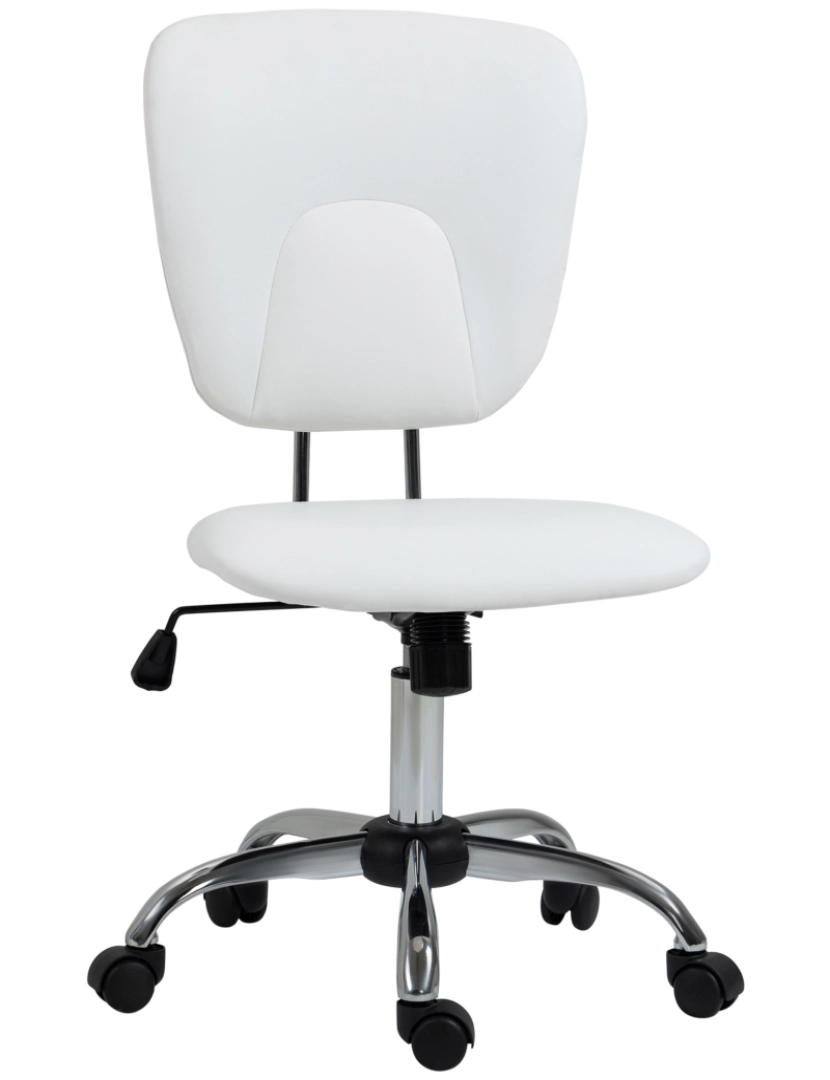 Vinsetto - Cadeira de Escritório 50x54x87,5-96,5cm cor branco 921-622V00WT