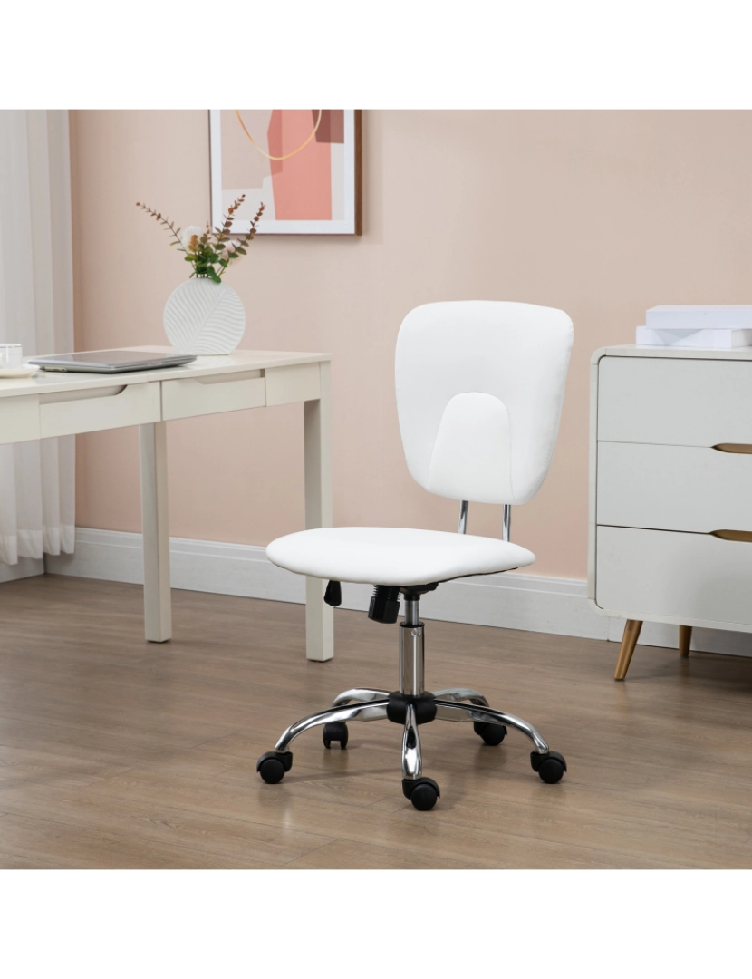 imagem de Cadeira de Escritório 50x54x87,5-96,5cm cor branco 921-622V00WT2