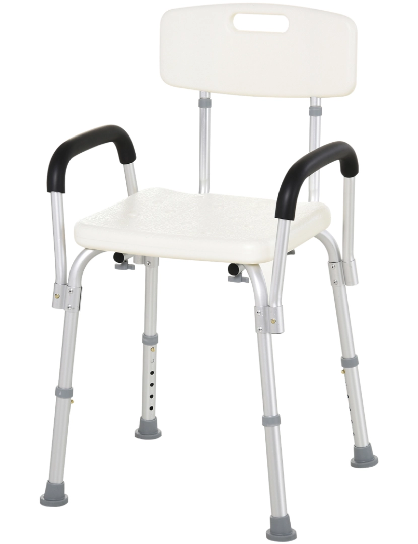 imagem de Cadeira de Duche 46.5x54x85cm cor blanco y plata 72-00071