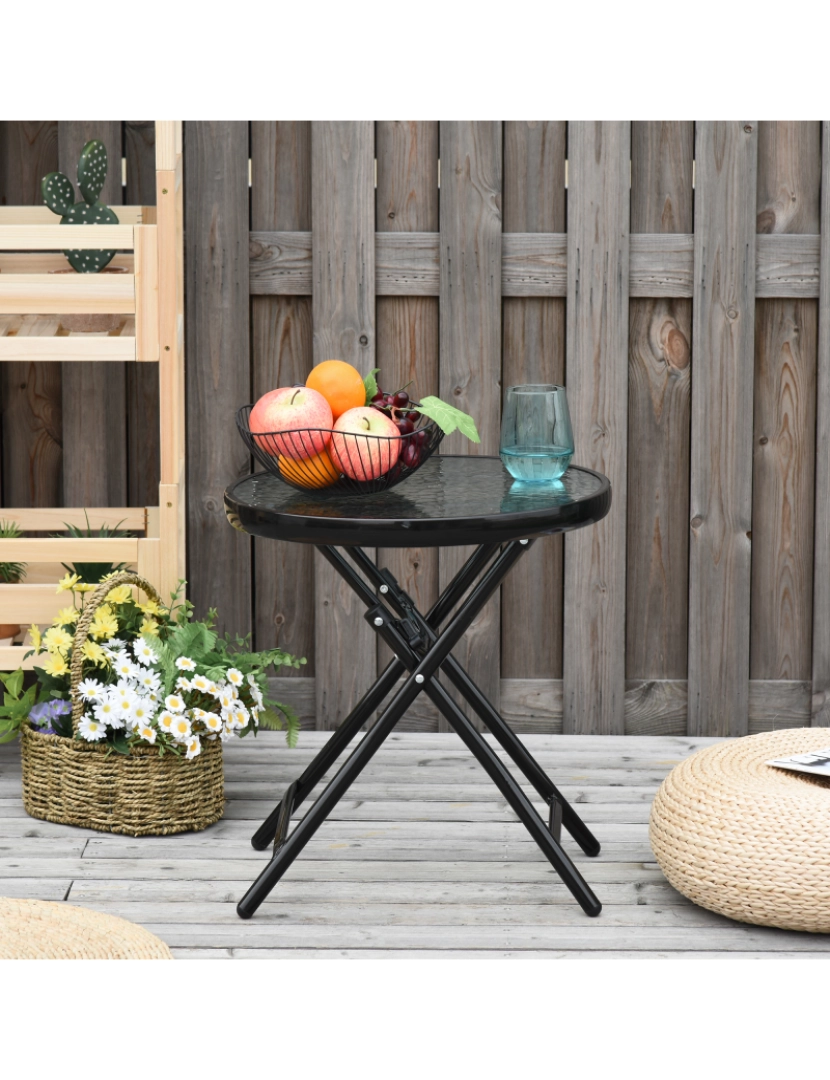 imagem de Mesa de Jardim Ø45x50cm cor preto 84B-5902