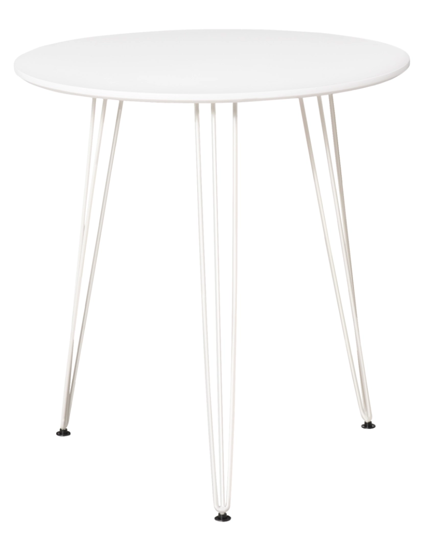 Homcom - Mesa de Sala de Jantar Ø70x75cm cor branco 835-362
