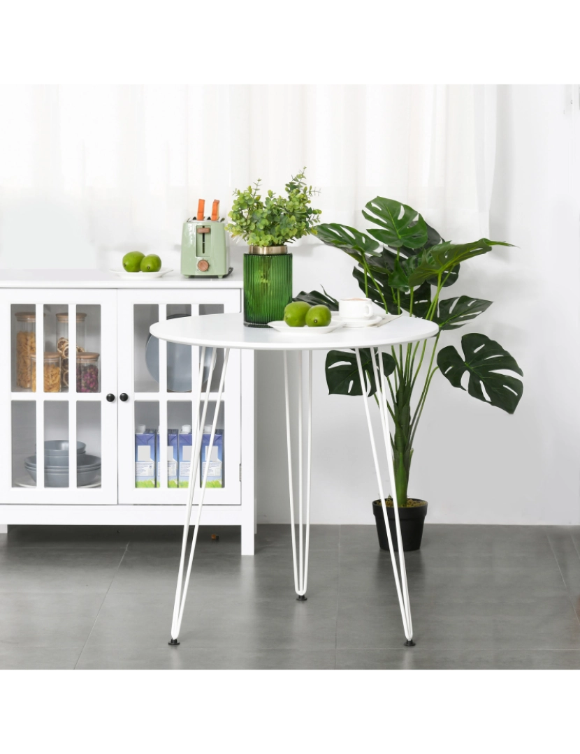imagem de Mesa de Sala de Jantar Ø70x75cm cor branco 835-3627
