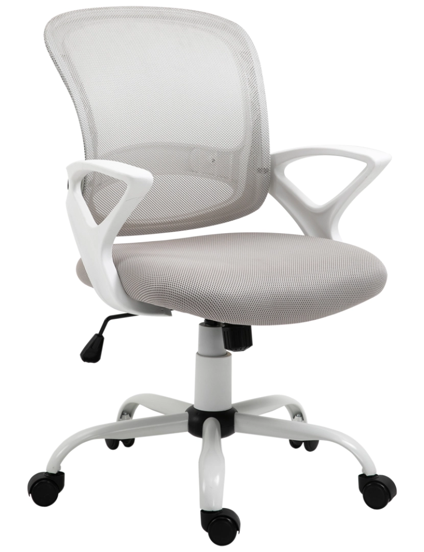 Vinsetto - Cadeira de Escritório 61x61x99cm cor cinza e branco 921-528GY
