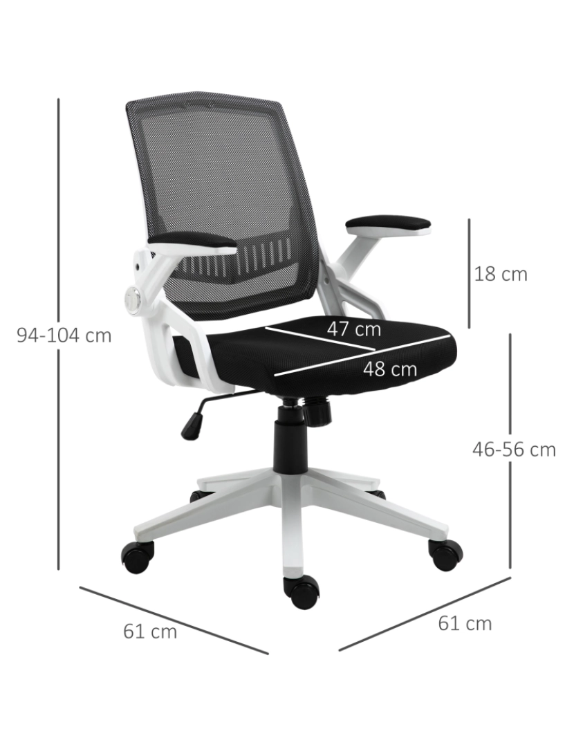 imagem de Cadeira de escritório 61x61x104cm cor preto 921-5183