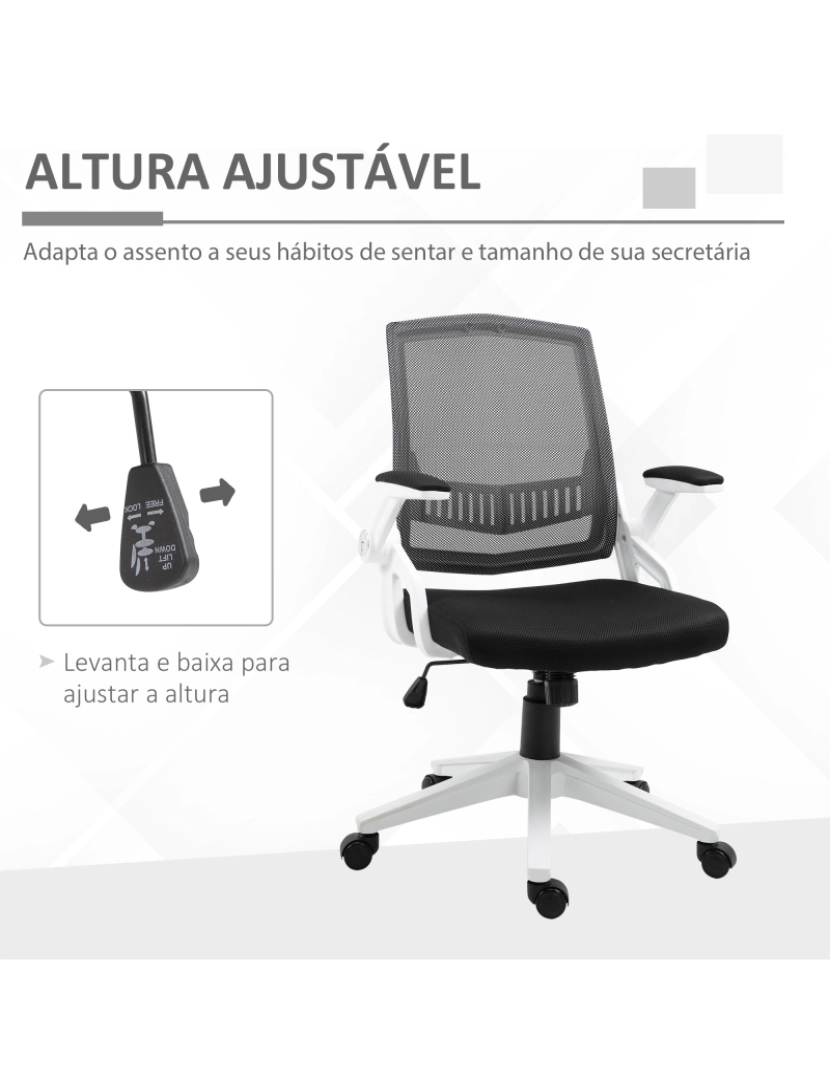 imagem de Cadeira de escritório 61x61x104cm cor preto 921-5184